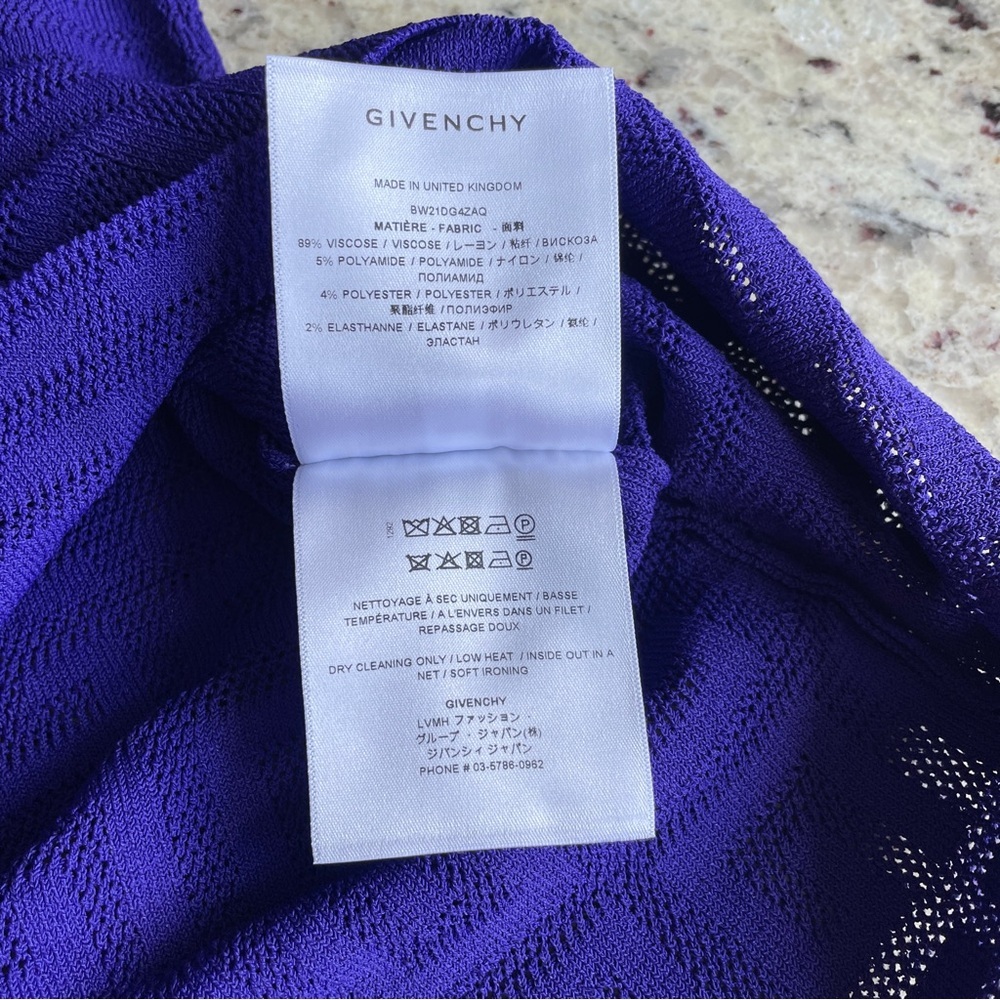 Givenchy 4G Monogram Jacquard Knit Tank Top Dress in Dark Purple NWT! - Picture 8 of 9